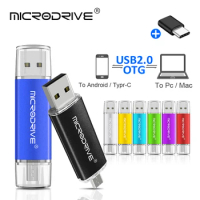 3 in 1 OTG USB Flash Drive 128GB 64GB 32GB Pendrive Android Smart Phone External Storage16GB 8G Memory Stick with Type C Adapter