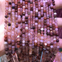 Natural Red Carnelain Agate Beads,3mm Faceted Round Spacer beads,Gem stone faceted seed beads,Tiny Beads,15.5"/string