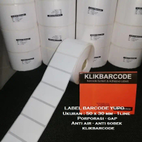 Label Barcode Sticker Yupo 50 x 30 Vinyl Stiker 50x30 mm 5 x 3 cm