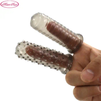 Man Nuo Condoms for Men Penis Sleeve Reusable Condoms Men Delay Spray clit massager Cock Ring vibrating cover Adult Sex Toys