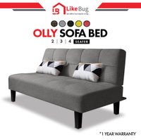 FREE SHIPPING LIKEBUG: OLLY Durable 2 Seater or 3 Seater or 4 Seater Foldable Sofa Bed Design/Sofa/Sofabed Sofa /  Sofa