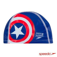 【SPEEDO】兒童合成泳帽 Pace(美國隊長)