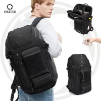 Ozuko Outdoor Travel Laptop Backpack Large Capacity College Backpack Business Commute Bag Fit 17 Inch Laptops For Men