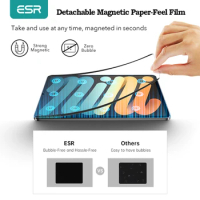 ESR Magnetic Screen Protector Detachable Film Paper Feel for iPad Mini 6 Pro 11 12.9 2021 2020 for iPad Air 4 10.9 10.2 9 8 Gen