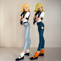 2 types Dragon Ball Z Figure No. 18 Lazuli Android 18 Anime PVC Action Figure Toy Game Statue Collectible Modle Doll Figma Gift