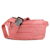 【Michael Kors】超輕量大MK尼龍腰包x胸包(粉色)