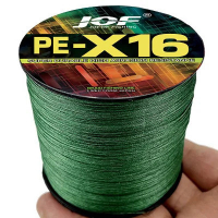 สายตกปลาทะเล JOF X16 PE 300-1000M 16 เส้น แข็งแรงมาก ป้องกันการกัด ทดสอบความแข็งแรงของสาย 11.3KG-91K