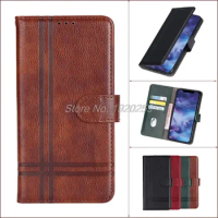 Case For Realme V5 / OPPO K7X / Realme Q2 Leather Wallet Flip Cover Vintage Magnet Phone Case For Realme 7 5G Coque Funda