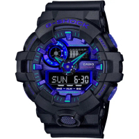 【CASIO 卡西歐】G-SHOCK 虛擬實境概念雙顯手錶 畢業 禮物(GA-700VB-1A)