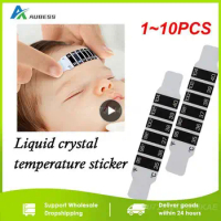 1~10PCS Forehead Head Strip Thermometer Water Milk Thermometer Fever Body Baby Child Kid Test Temperature Sticker Baby Care