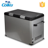 60L dual Zone dual temperature DC compressor car refrigerator chest Car Fridge Freezer with double door