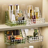 Mirror Cabinet Storage Box, Bathroom Cosmetics, Lipstick Storage Rack, Bathroom Wall Mounted Inclined Mouth Organizing Box