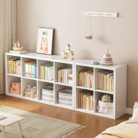 多層簡易書櫃書架矮櫃簡約多功能書櫃簡易書架置物架落地客廳櫃子