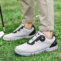 新款情侶高爾夫球鞋男女戶外休閒運動鞋自動旋轉扣高爾夫鞋