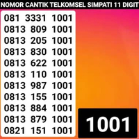 NOMOR CANTIK 11 DIGIT NOMOR CANTIK TELKOMSEL SIMPATI 11 DIGIT SERI 1001 0813 155 1001