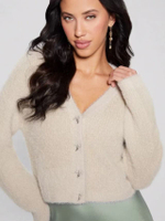 คาร์ดิแกนผู้หญิง Gwen Cardigan สีเบจ