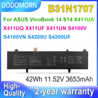 DODOMORN B31N1707 Battery For ASUS VivoBook 14 S14 X411UA X411UQ X411UF X411UN S4100V S4100VN S4200U S4200UF Laptop 11.52V 42Wh