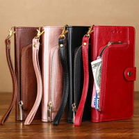 PU Leather Flip Zipper Cases For iPhone 11 Pro Max 7 8 6S Wallet Cover For Samsung A30 A50 A51 Huawei Honor Xiaomi 100pcs/Lot