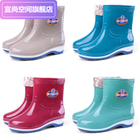 四季雨鞋女短筒成人加絨雨靴時尚防水鞋女士防滑中筒膠鞋套鞋保暖