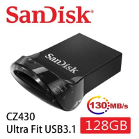 SanDisk 晟碟 128GB Ultra Fit USB3.1 隨身碟 原廠平輸 (原廠5年保固 130MB/s)