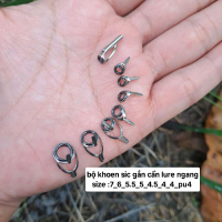 Fuji Nhật Khoen Sic Gắn Cần Lure Ngang Size L UL...( Bộ 7 Khoen 1 Pu )