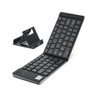 Mini Folding Bluetooth Wireless Keyboard For Tablet Rechargeable Muti-Device Ipad Keyboard Compatible IPhone Windows MAC OS
