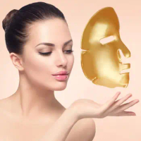 24K Crystal Gold Collagen Facial Masks Moisturizing Hydrating Skin Care Mask Brightening Skin Moisturizing Tightening