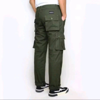 Celana Cargo panjang cowok dan wanita celana cargo laki-laki Kantong Twill Chino Casual Distro Katun