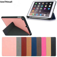 Case For Apple iPad Pro 11 inch 2018 case With Pencil Holder Smart fabric Trifold case Coque for iPad Pro 11" Cover kimTHmall