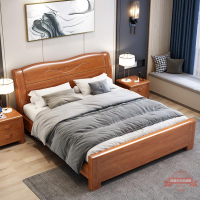 實木床1.8米1.5米雙人床中式經濟型單人床儲物高箱床箱框主臥婚床