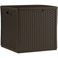 60 Gallon Resin Outdoor Patio Storage Box, Java