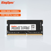 KingSpec Memoria Ram Ddr4 8GB 16GB 32GB RAM การ์ดหน่วยความจำโน้ตบุ๊ค2666Mhz 3200 Mhz Memorias Rams DDR4 1.2V แล็ปท็อป