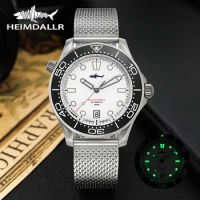 Heimdallr Titanium NTTD Master Men's Diver Watch 20ATM NH35A Automatic Movement C3 Luminous Blue Black White Dial Wristwatch