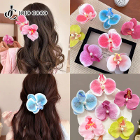Klip Rambut, JOJO COCO, Gambar Bunga Orkid Merah Jambu, Untuk Wanita dan Gadis, Aksesori Rambut Fesy