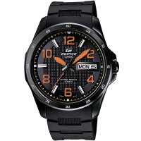 EDIFICE 簡約時尚指針賽車錶(EF-132PB-1A4)-黑x橘時標/44.2mm