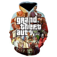 Grand Theft Auto GTA 5 Hoodies Game 3D Print Streetwear Men Women Sweatshirts Oversized Hoodie Kids Pullovers Tracksuits Clothes