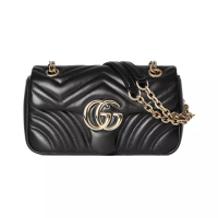 Gucci GG Marmont Small Shoulder Bag Black Ghw