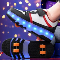 便宜兒童四輪暴走鞋女童隱形收縮輪滑鞋男學生運動八輪溜冰鞋