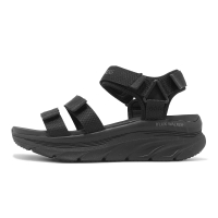Skechers 涼鞋 D Lux Walker 女鞋 黑 厚底 緩衝 支撐 魔鬼氈 全黑 健走涼鞋 119828BBK