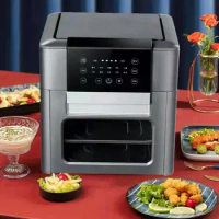 12L 1600W Air Fryer Oven Toaster Rotisserie and Dehydrator With LED Digital Touchscreen Countertop Oven