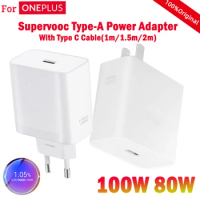 Oneplus Original Charger 100w Supervooc Type-A Adapter Super Vooc Fast Charging Usb Cable 80w One Plus 12 11 Nord CE 3 10 Pro