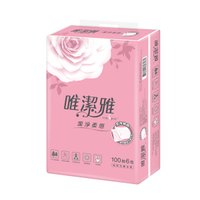 唯潔雅抽取式衛生紙100抽6包x12入團購組【康是美】