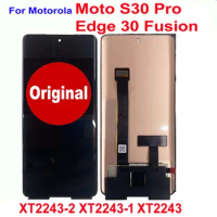 Original For Moto S30 Pro OLED LCD Display Touch Screen Digitizer Assembly Sensor For Motorola Edge 30 Fusion Mobile Pantalla