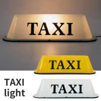 12V TAXI Roof Lamp Cab Sign Roof Top Topper Car Magnetic LED Light Waterproof Bright Top Board Roof Sign Auto Accessory