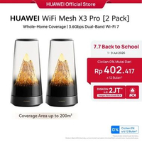 【7.7 s/d 20% + 200RB Voucher】HUAWEI WiFi Mesh X3 Pro Series | Router | Whole-Home Coverage | 3.6Gbps