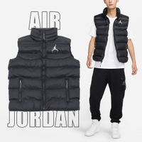 Nike 背心 Jordan Jumpman Puffer Vest 男款 黑 寬鬆 無袖 羽絨外套 CN4268-015
