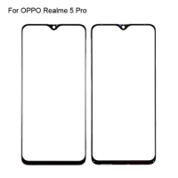 For OPPO Realme 5 Pro Front LCD Glass Lens touchscreen For OPPO Realme 5Pro Touch screen Panel Outer Screen Glass without flex