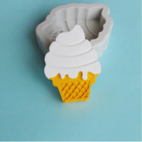 3D Ice Cream Shape Mold Ice Mould Handmade Dessert Popsicle Mold For Freezer Fruit Ice Cube Maker Reusable Forms Cake Ice Cream