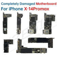 Completely Damaged Logic Motherboard for IPhone X XS XR 11 12 13 14 PRO MAX Plus SE2 Repair Engineer Motherboard Practice Tool