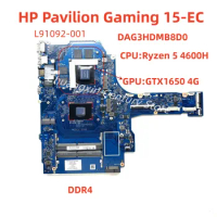 DAG3HDMB8D0 For HP Laptop 15-EC Main board with R5 4600H CPU GPU: 4G GTX 1650 100% tested and shipped